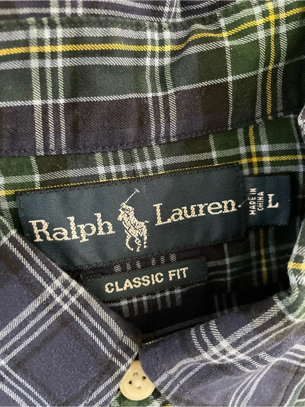 Polo Ralph Lauren men's L dress shirt multi color preppy classic fit
